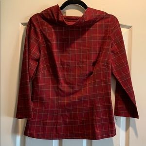 PUG Joanie top in red plaid size Medium